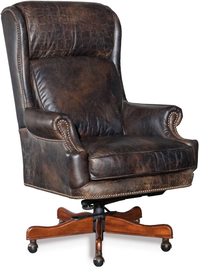 Hooker Furniture Family Brown Home Office Tucker Executive Swivel Tilt Chair