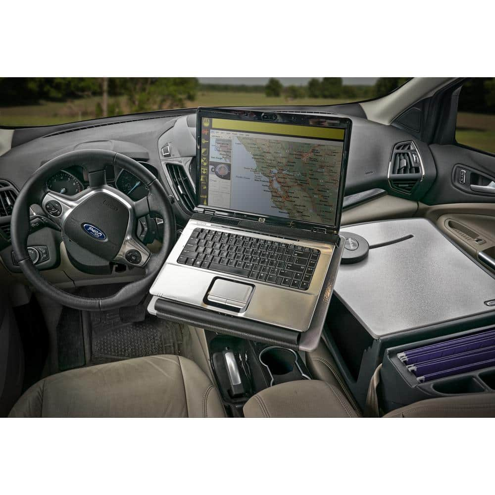 AutoExec ReachDesk for Front Seat in Gray REACHDESK-01FS