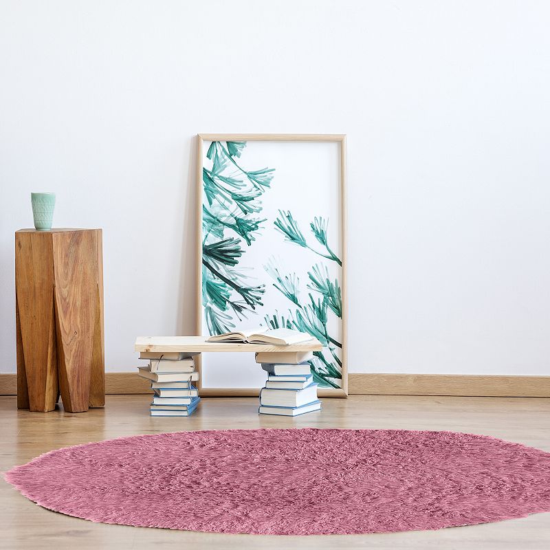 Linon New Flokati Lilac Rug