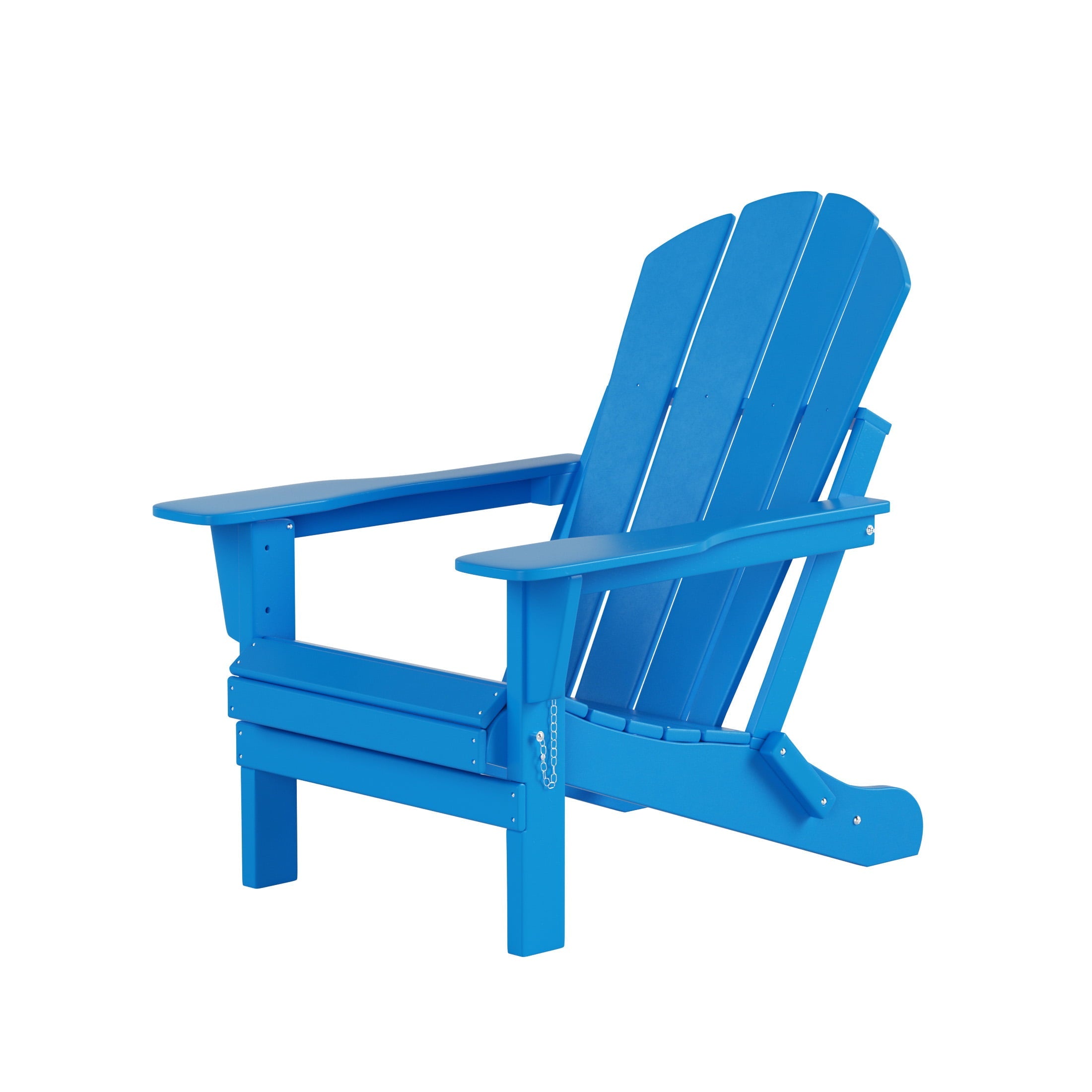 WestinTrends Outdoor Adirondack Chair, Plastic Fire Pit Chair, Weather Resistant Folding Patio Lawn Chair for Outside Deck Garden Backyard Balcony, Pacific Blue