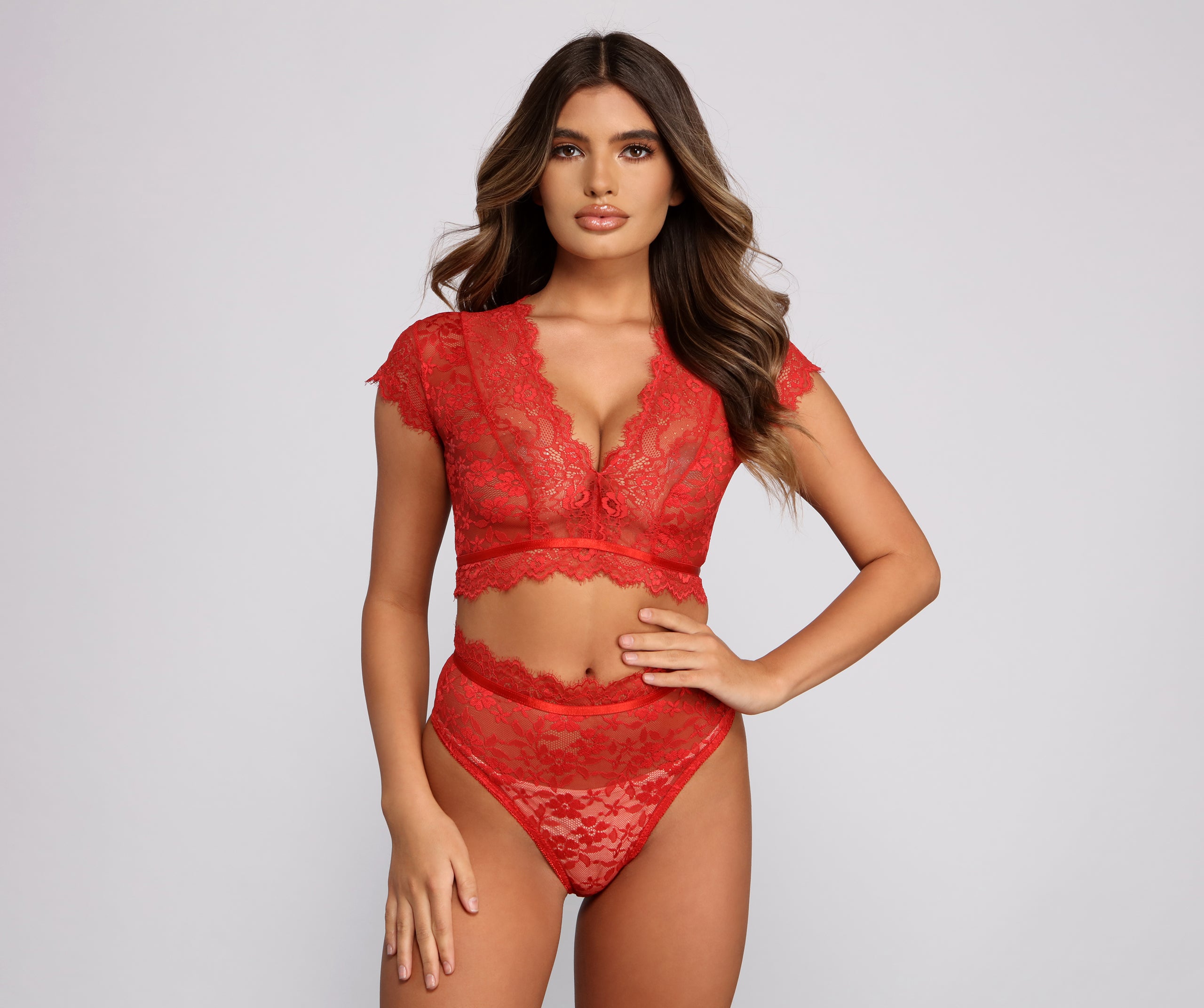 Sultry Lace Appeal Bralette and Panty Set