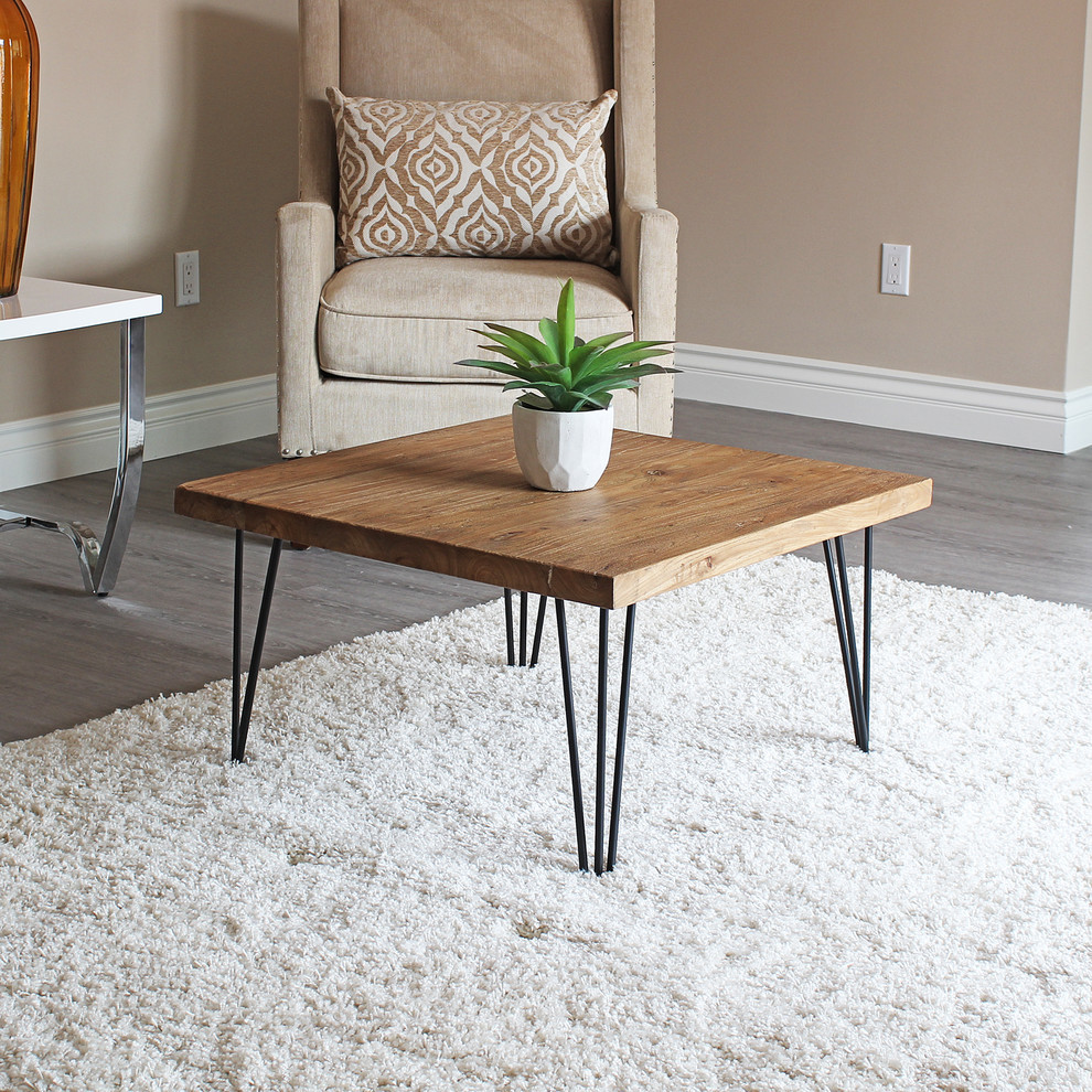 Rustic Old Elm Wood Coffee Table   Industrial   Coffee Tables   by Welland  Houzz