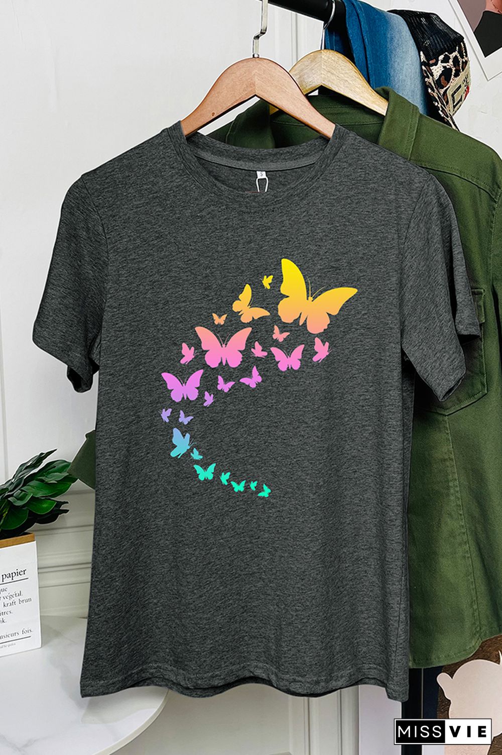 Flying Butterflies Graphic T-Shirt Wholesale