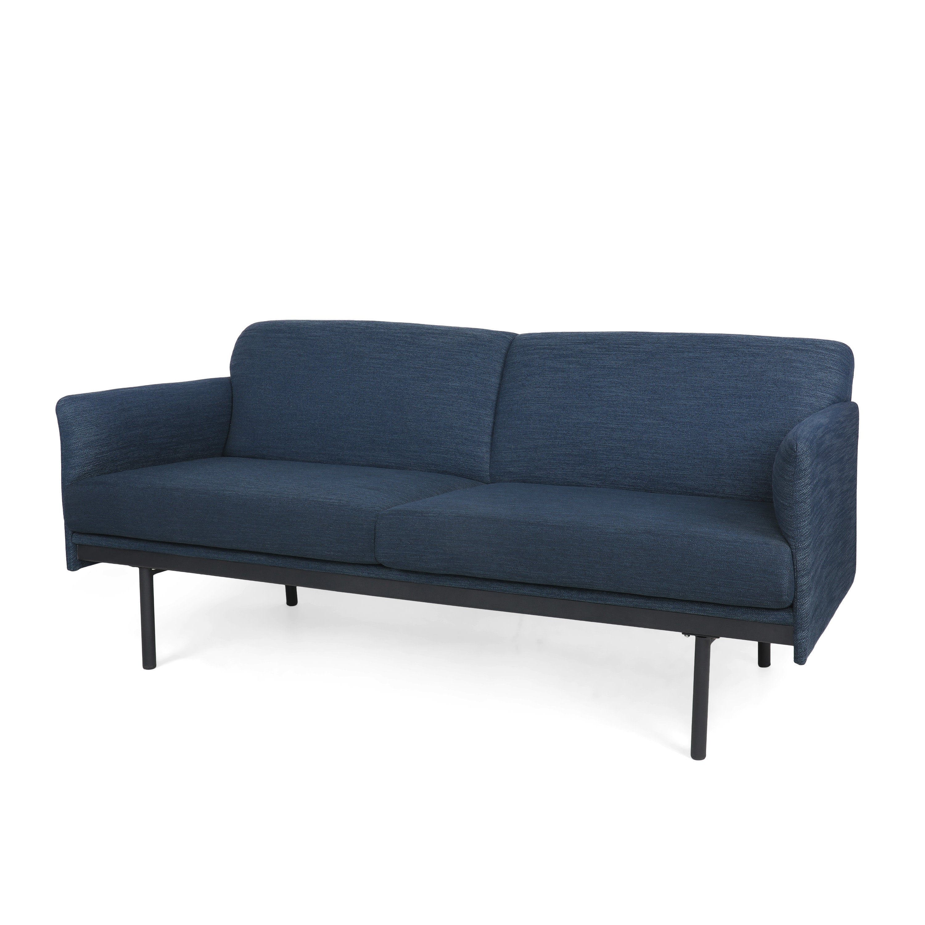 Mokena Contemporary Fabric Upholstered 3 Seater Sofa