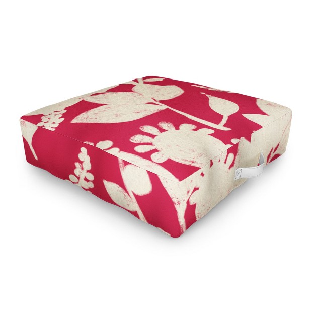 Viviana Gonzalez Floral Magenta Vibes Outdoor Floor Cushion Deny Designs