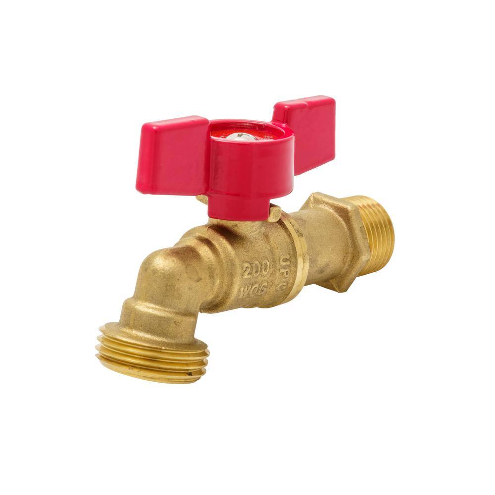 ProLine Series 12 in. x 34 in. Brass MPTSWT x MHT Quarter-Turn Hose Bibb 103-023HN