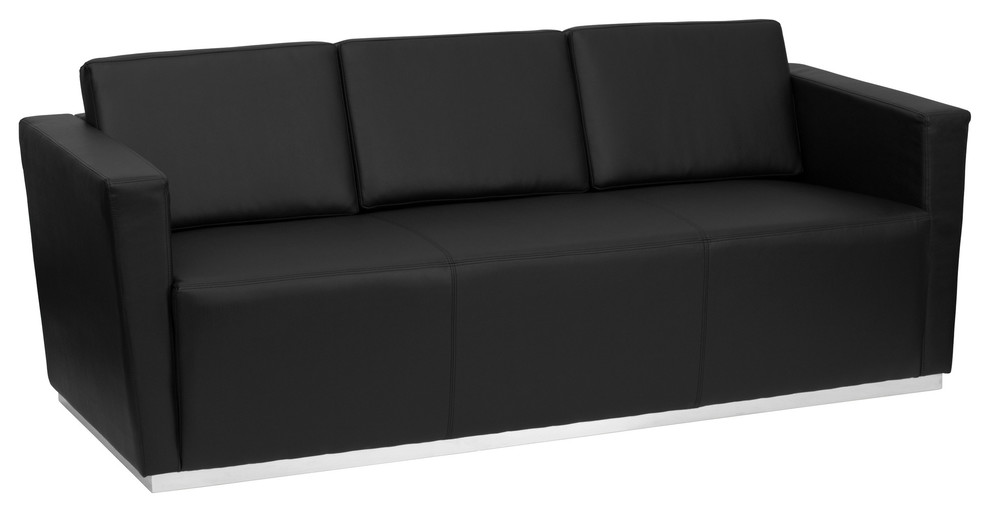 Hercules Trinity Series Contemporary Black Leather Sofa   Contemporary   Sofas   by GwG Outlet  Houzz