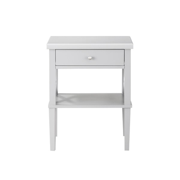 2-tiers Storage Shelf Coffee Table Rectangle Bedside Table with a Hardwood Solid Drawer Nightstand for Living Room，Bedroom