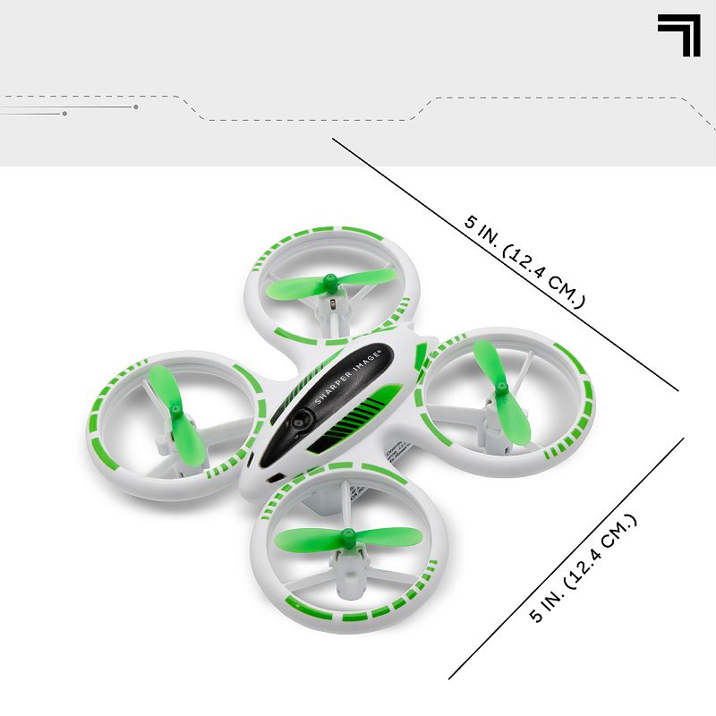 Sharper Image 2.4GHz Glow Up Stunt Drone with LED Lights， Mini Remote Controlled Quadcopter with Assisted Landing