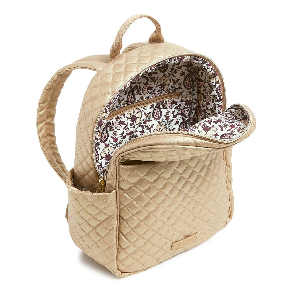 Vera Bradley  Small Backpack in Champagne Gold Pearl