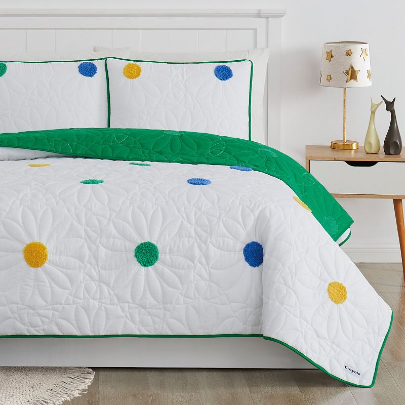 Crayola Textured Pom-Pom Quilt Set