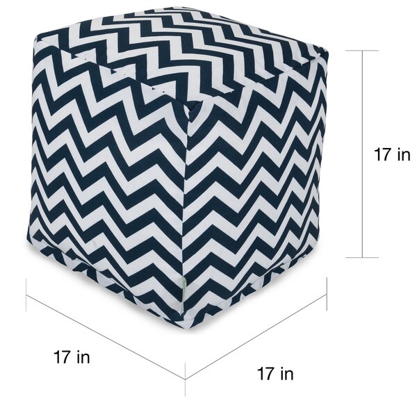 Majestic Home Goods Chevron Indoor / Outdoor Ottoman Pouf Cube