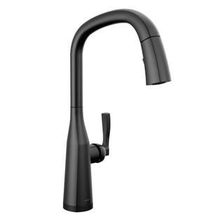 Delta Stryke Touch2O Single Handle Pull Down Sprayer Kitchen Faucet (Google Assistant Alexa Compatible) in Matte Black 9176TV-BL-DST