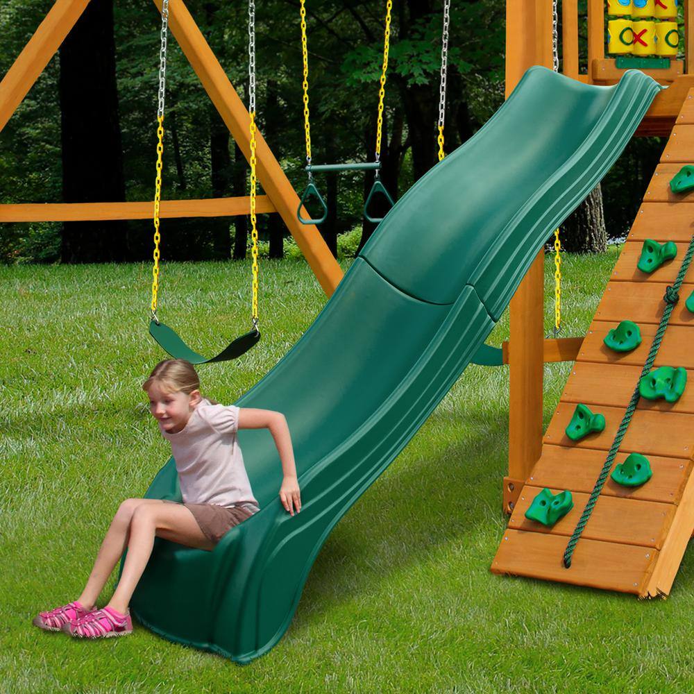 Swing-N-Slide Playsets Green Olympus Wave Slide WS 5033