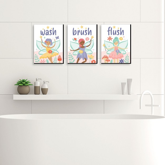 Big Dot Of Happiness Let x27 s Be Fairies Fairy Garden Kids Bathroom Rules Wall Art 7 5 X 10 Inches Set Of 3 Signs Wash Brush Flush