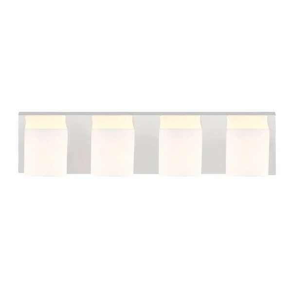 Satin Nickle 4 Light Bathroom Sconce With Satin Nickel Finish - Satin Nickel