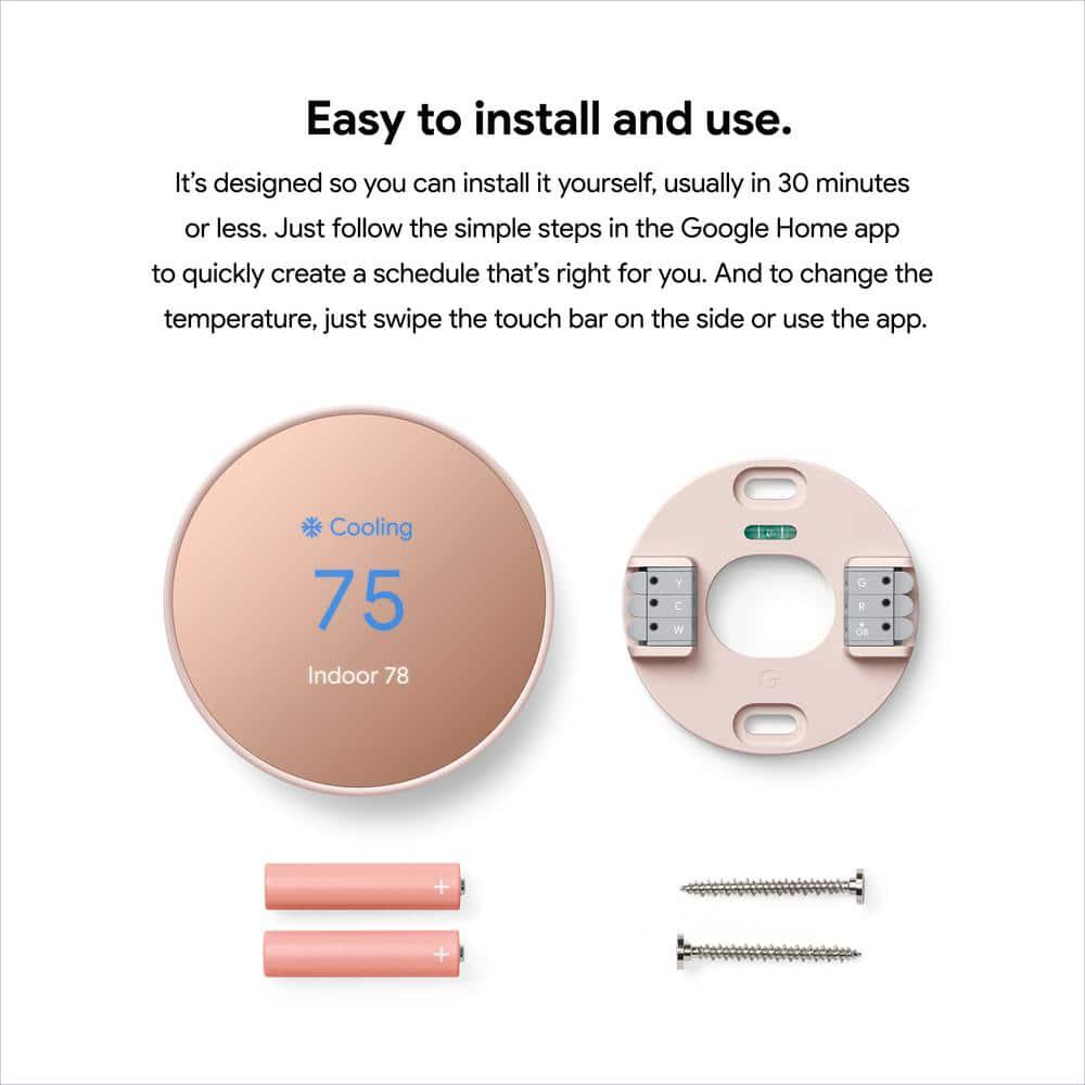 Google Nest Thermostat  Smart Programmable WiFi Thermostat  Sand