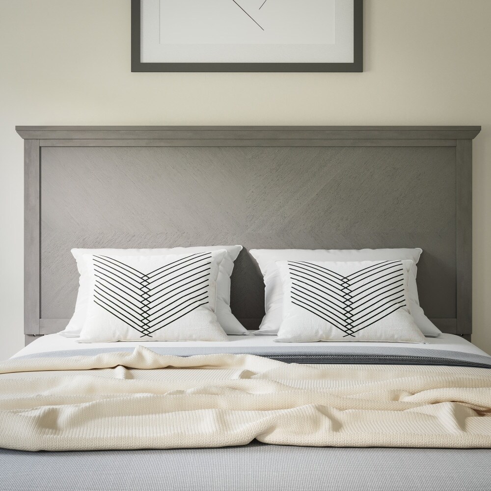 Contemporary Herringbone Patterned Headboard Only