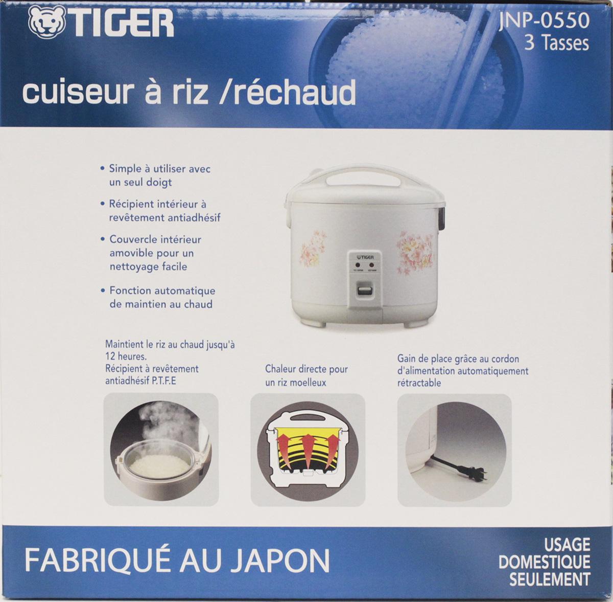 Tiger 3 Cup Floral White Rice Cooker and Warmer