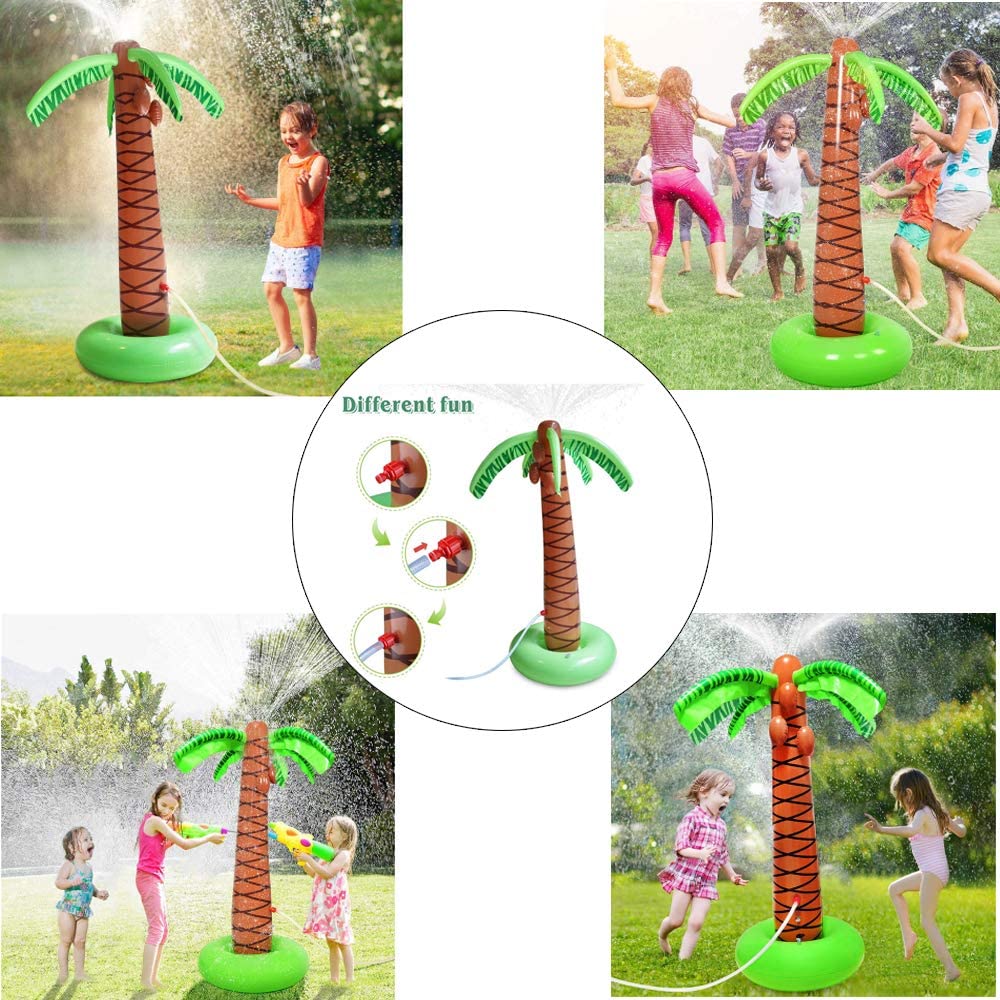 Jellydog Toy Inflatable Palm Tree - Sprinkler Water Toys for Kids , Water Games Outdoor Party Palm Tree for Boy & Girls