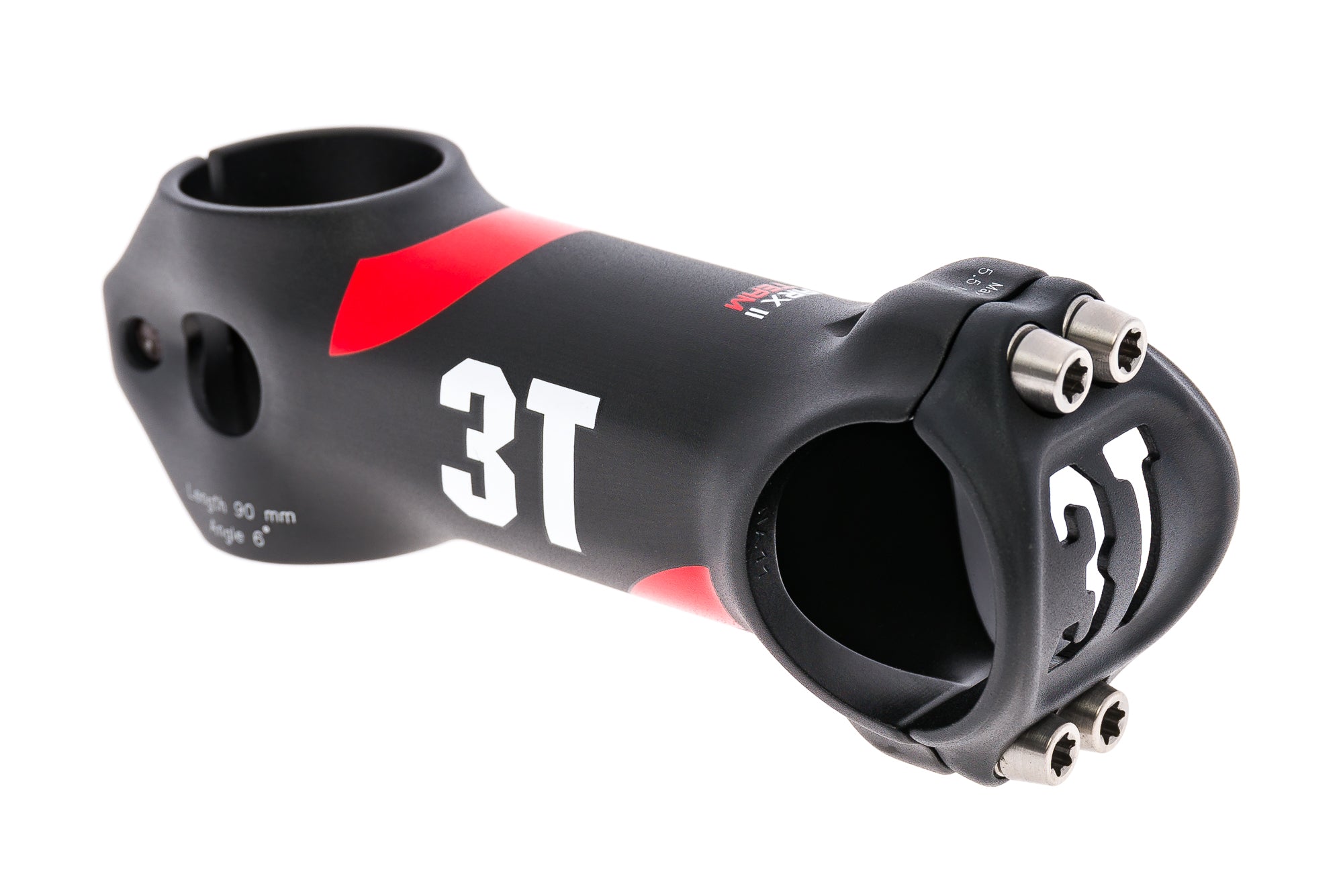 3T ARX-II Team Stem 31.8mm 90mm 6 Degree Aluminum Black/Red
