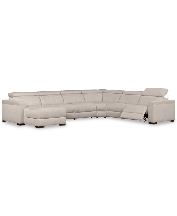 Furniture Nevio 157 6-Pc. Fabric Sectional Sofa with Chaise