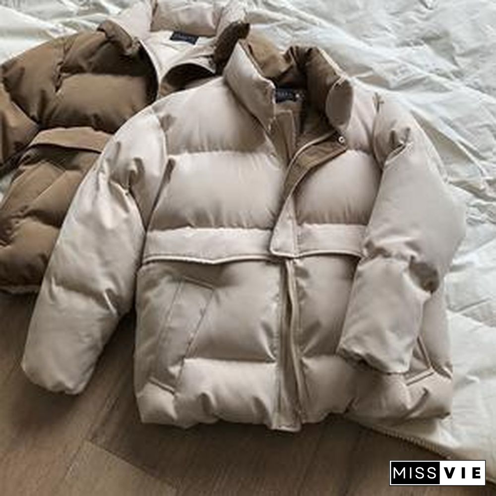 Oversized Quilted Winter Puffer Thick Warm Padded Puff Parka Jacket