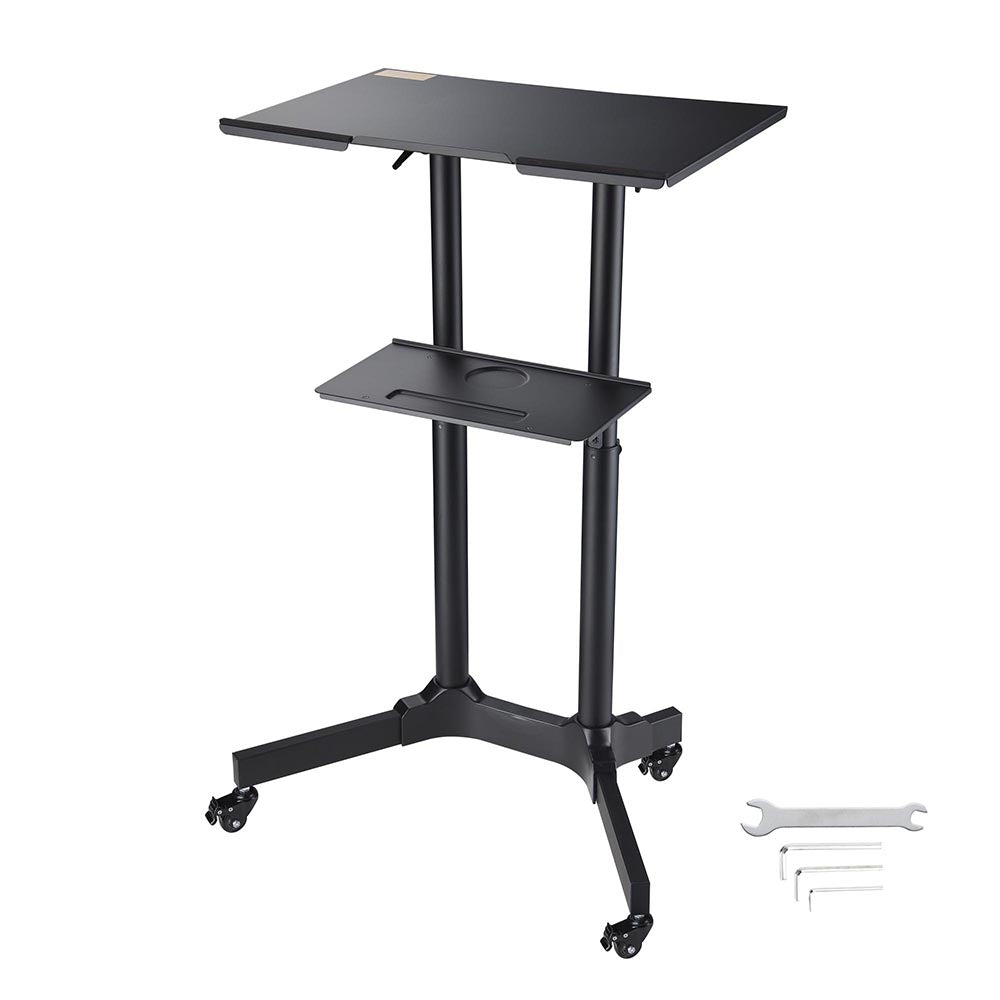 Yescom Height-Adjustable Mobile Laptop Cart on Wheels