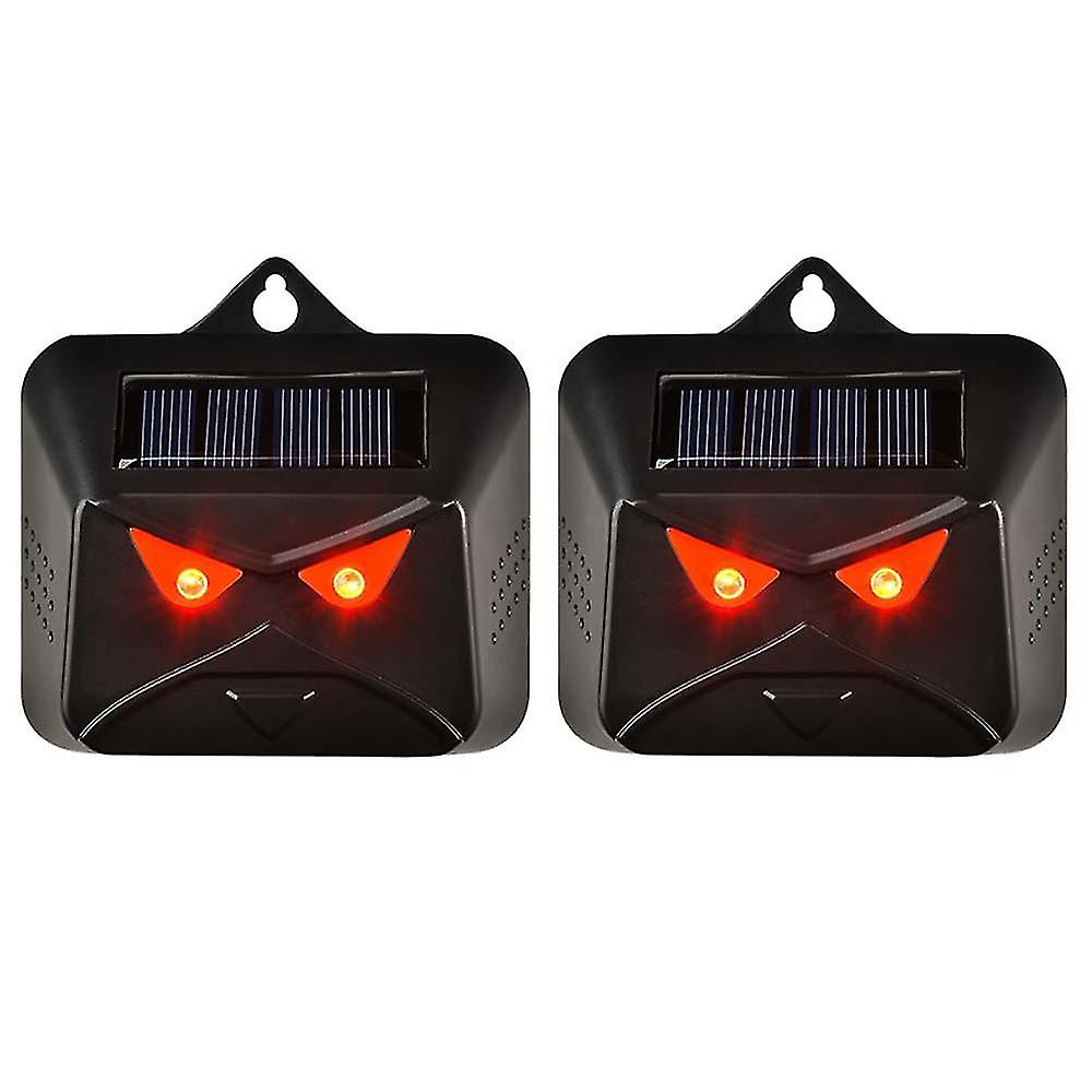 Solar Nocturnal Animal Repeller， Wild Animal Deterrent With Red Led Lights， Waterproof Fox， Deer， Coyote， Fox， Raccoon Animal Repeller For Garden