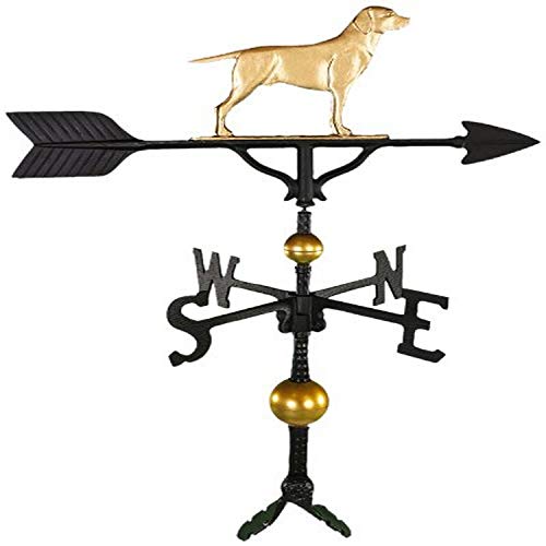 Montague Metal Products WV-360-GB 300 Series 32 In. Deluxe Gold Lab Weathervane