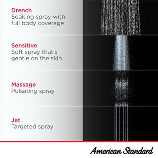 American Standard Spectra+ -spray 9.5 in. Dual Shower Head and Handheld Shower Head in Brushed Nickel 9038254.295