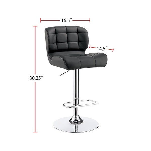 Leatherette and Metal Bar Stool