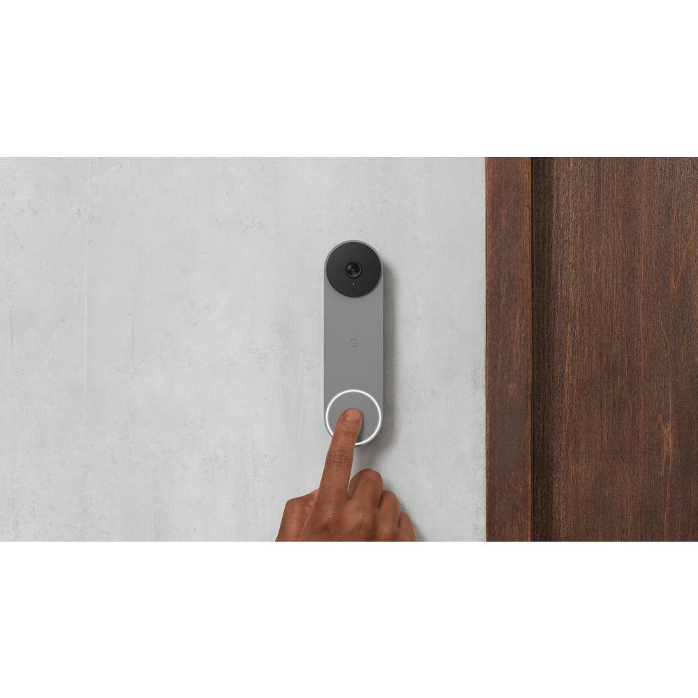 Google Nest Doorbell (Battery) - Smart Wi-Fi Video Doorbell Camera - Ash GA02076-US