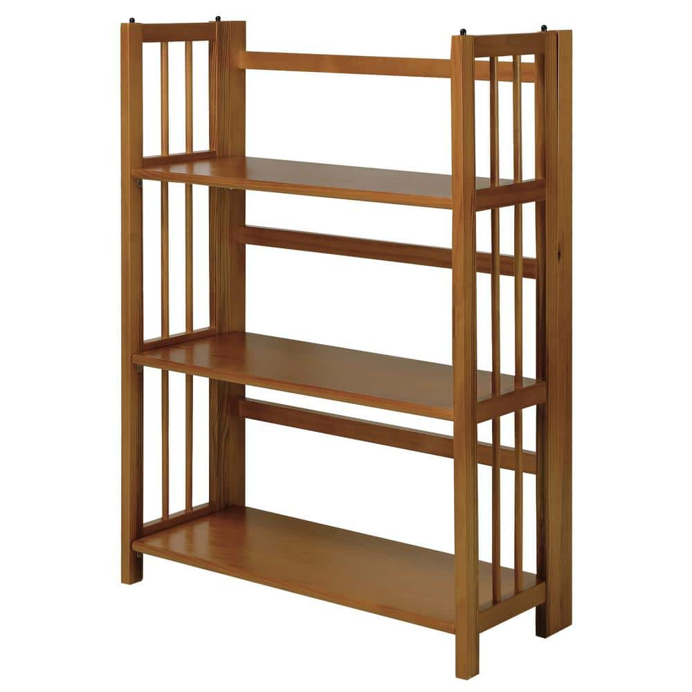 Casual Home 38 in. Chestnut New Wood 3-Shelf Etagere Bookcase N330-224