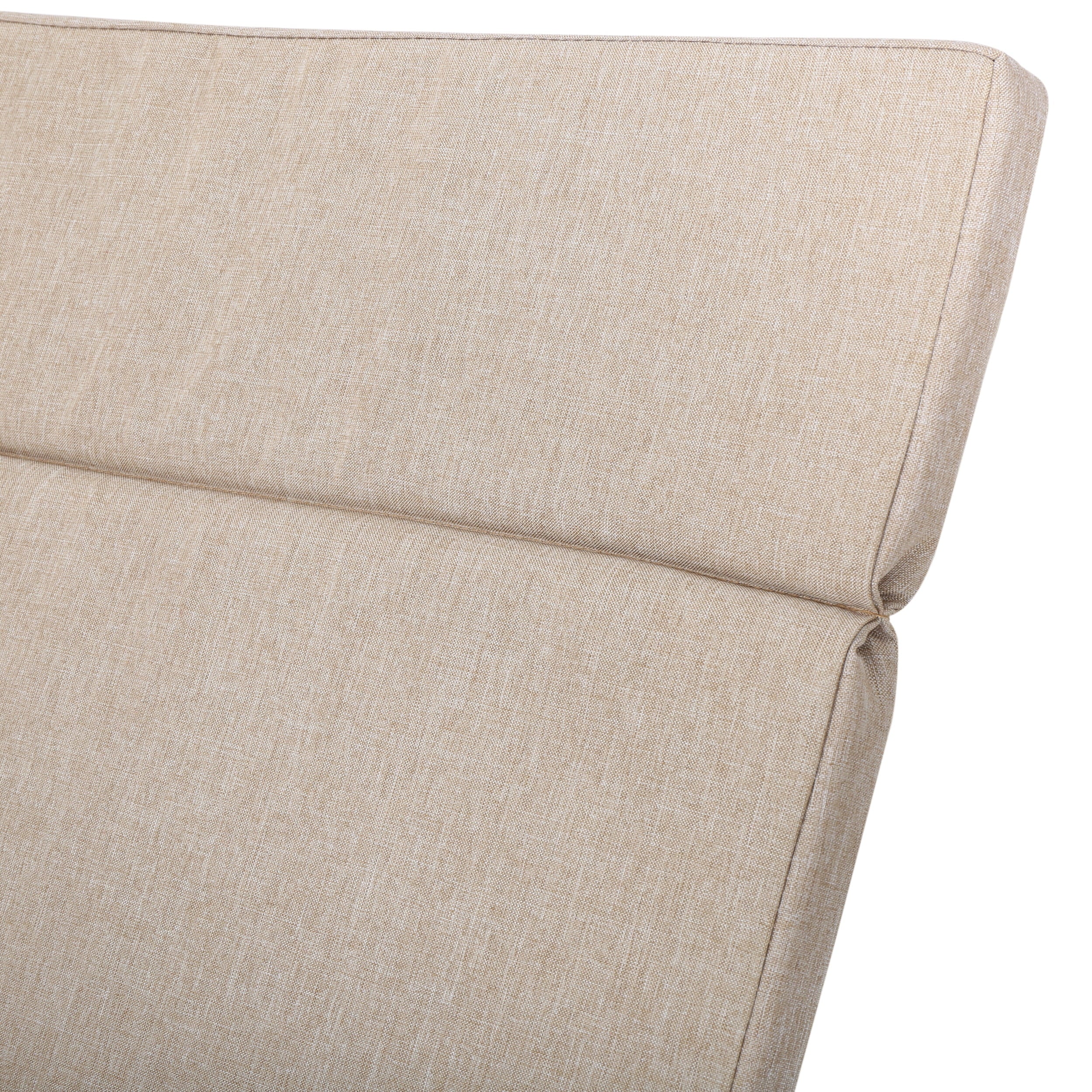 Anthony Outdoor Chaise Lounge Cushion， Textured Beige