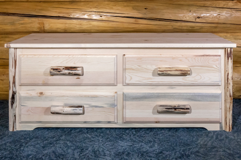 Montana Collection 4 Drawer Sitting Chest   Rustic   Accent Chests And Cabinets   by Montana Woodworks  Houzz