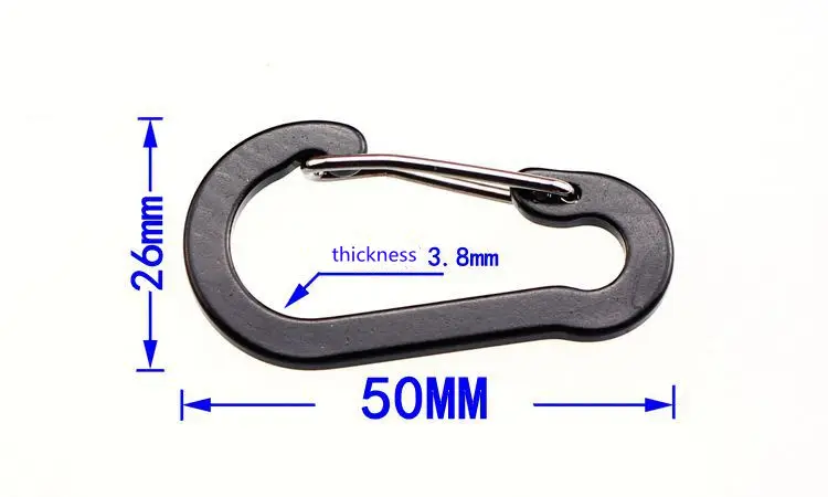 Mydays Outdoor Hot Sale Aluminum D Ring Carabiners Buckle Pack 7075 Aluminum 25 KN Camping Carabiner for Rock Climbing Hiking