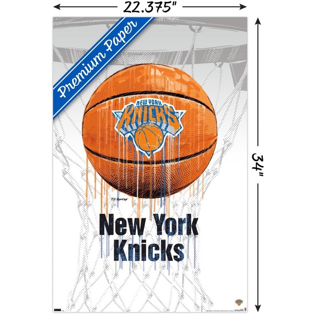 Trends International Nba New York Knicks Drip Basketball 21 Unframed Wall Poster Prints