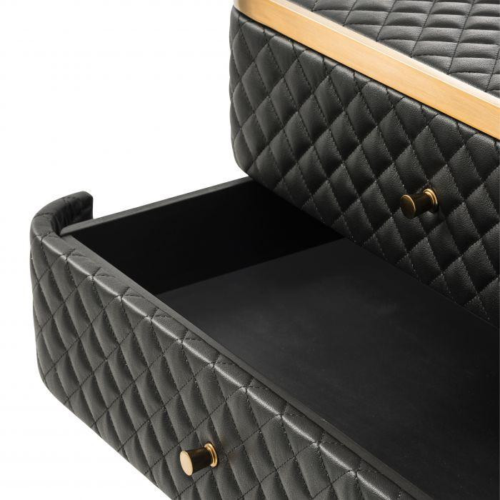 Black Leather Side Table  Eichholtz Monfort   Contemporary   Side Tables And End Tables   by Oroa   Distinctive Furniture  Houzz