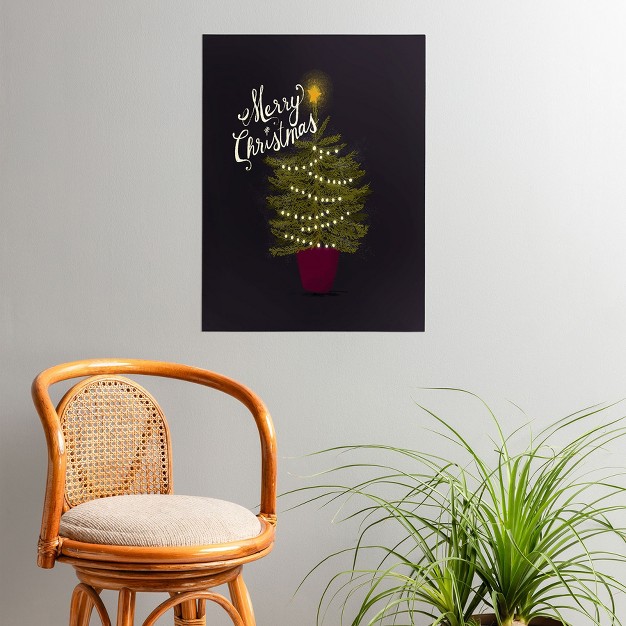 Joy Laforme Merry Christmas Little Tree Poster Society6