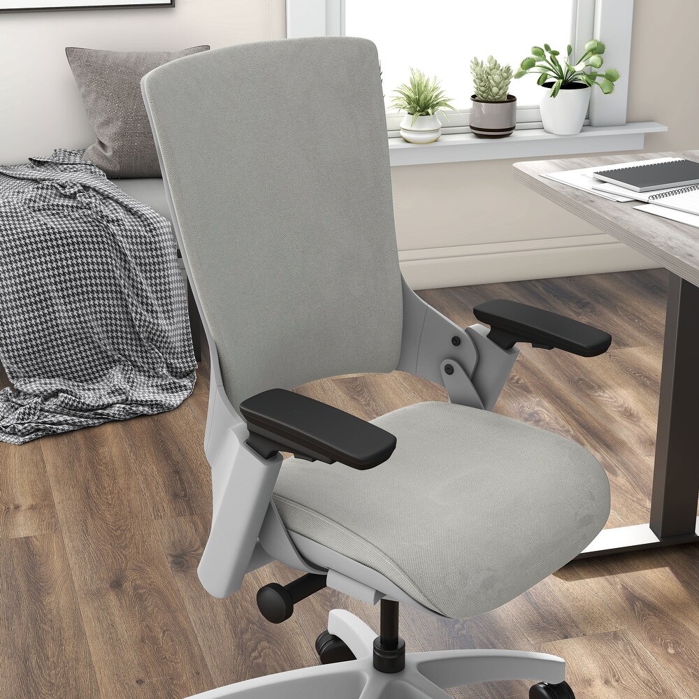 Hudson Modern Grey Fabric Height Adjustable Desk Chair by Furniture of America