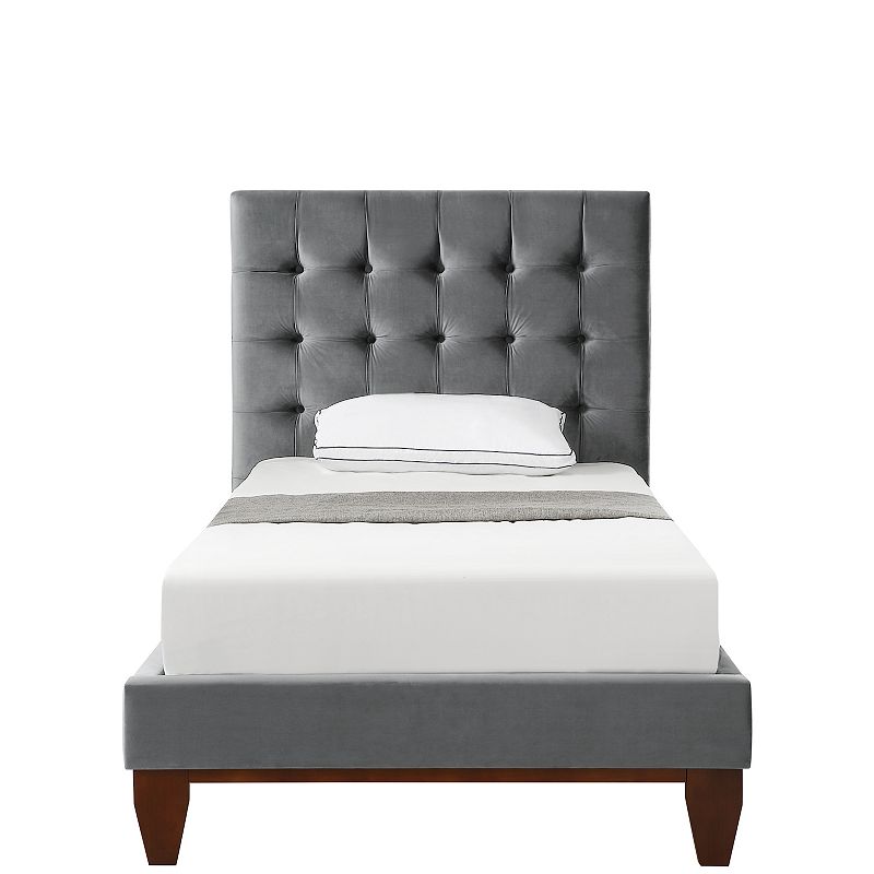 Sabina Platform Full Size Bed Button Tufted