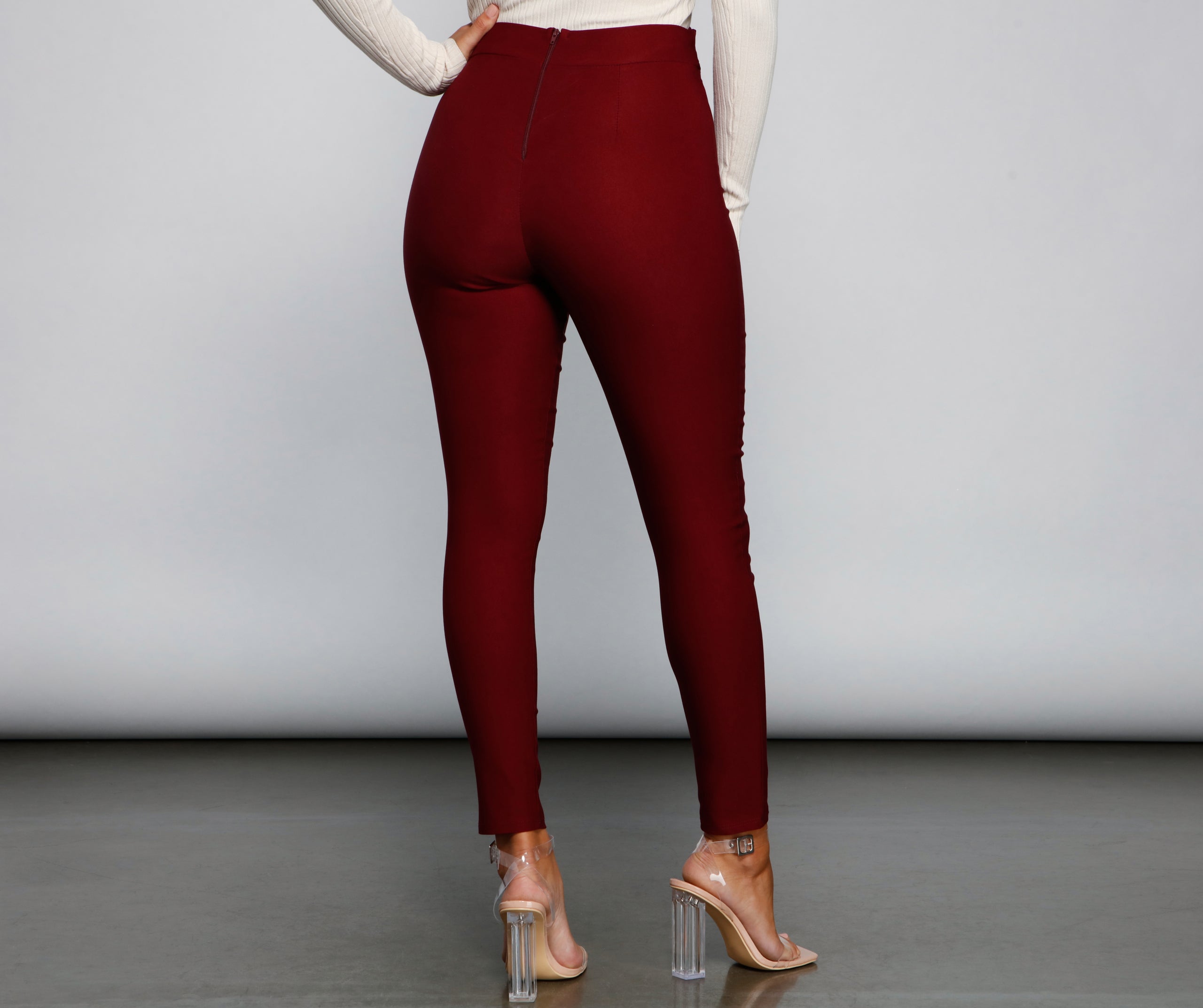 Classic And Chic Tie-Waist Skinny Pants