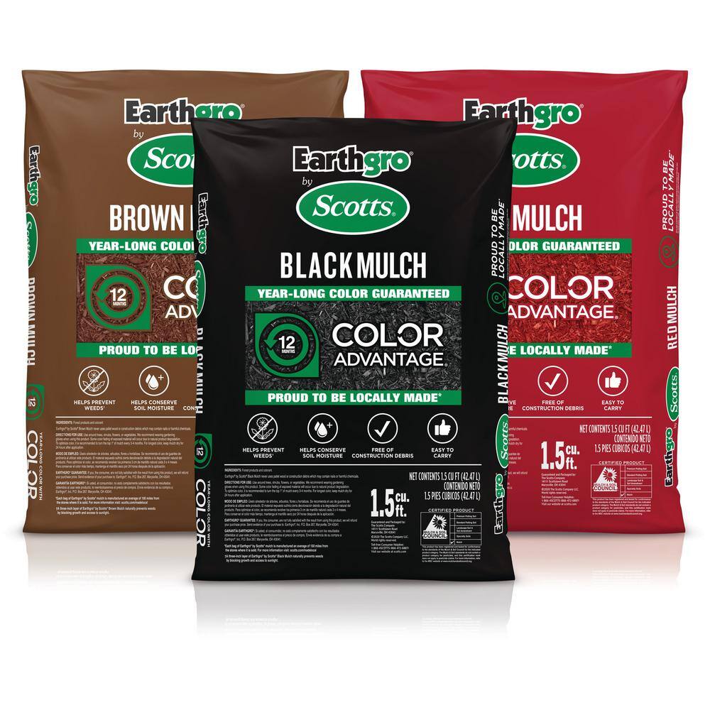 Earthgro 1.5 cu. ft. Bagged Black Wood Mulch 88559180