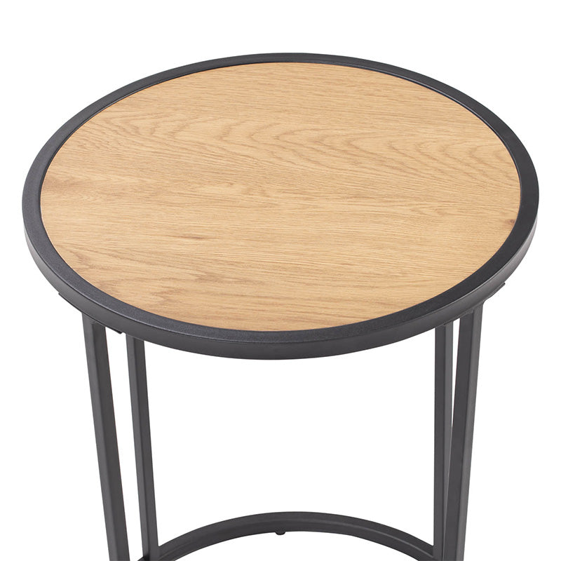 BRADFORD Side Table 40cm  - Natural & Black