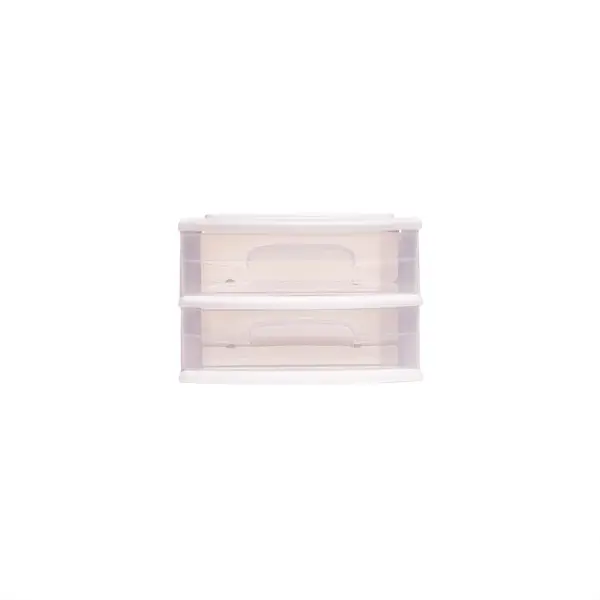 Homz Double White Storage Drawers