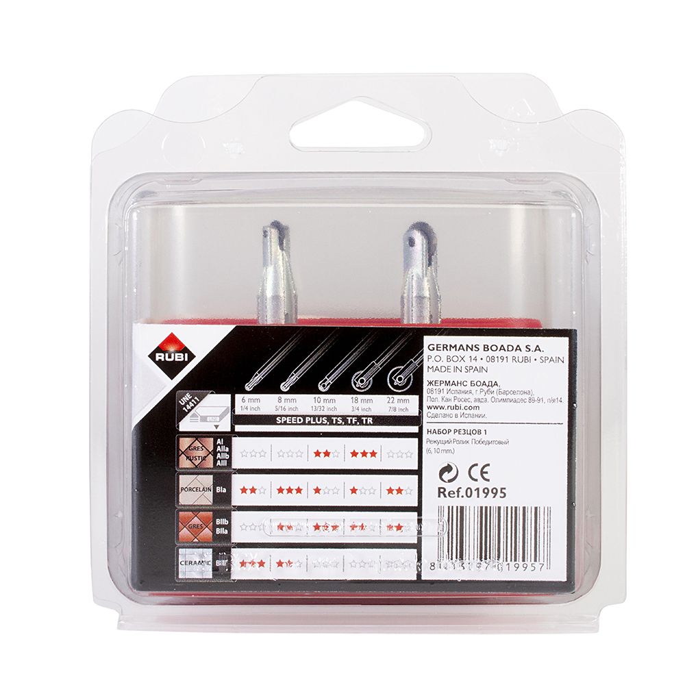 Rubi Tools 2 Piece Tile Scoring Wheel Kit - 01995