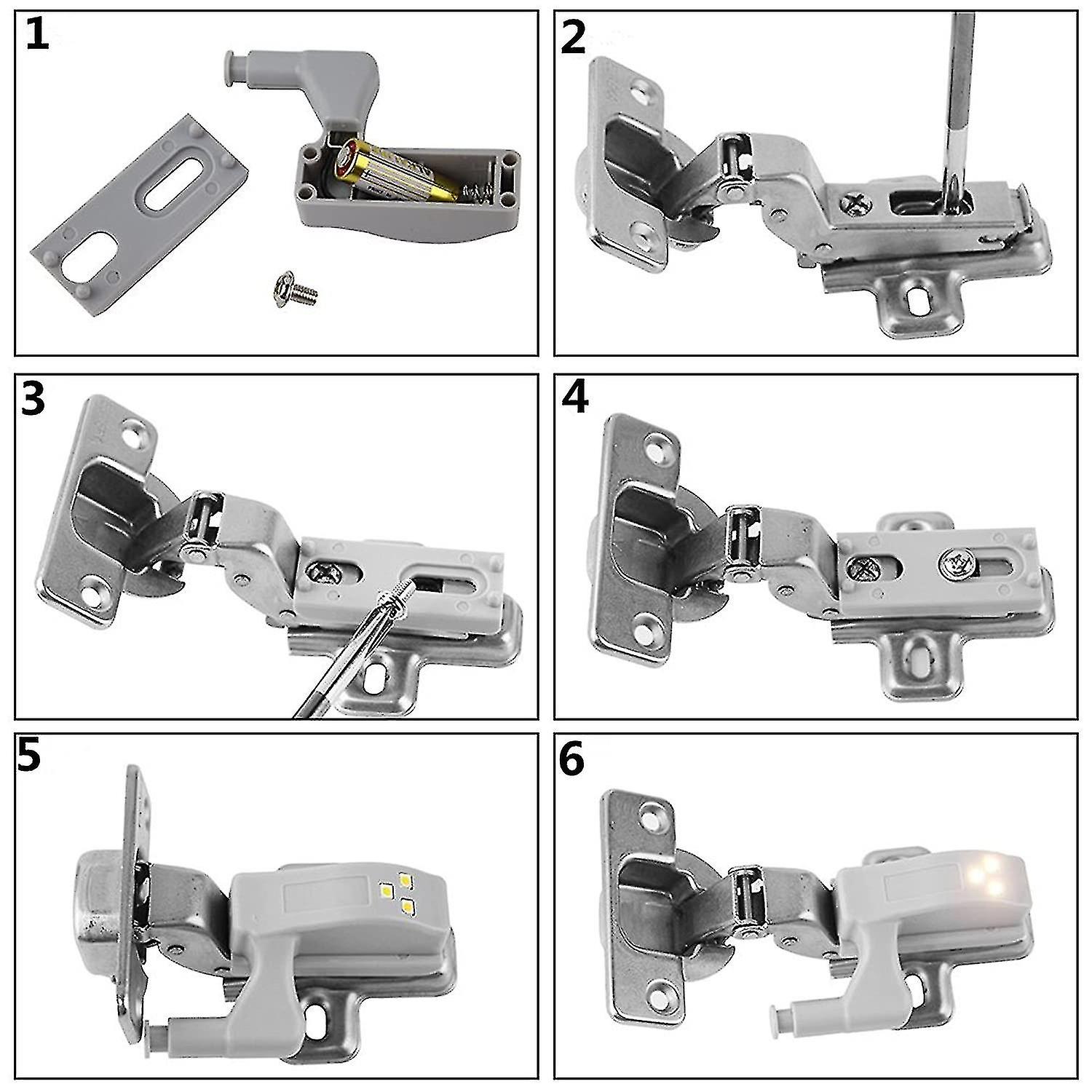 10 Universal Cabinet Hinge Led Lights， Suitable For Modern Home Lights-warm White