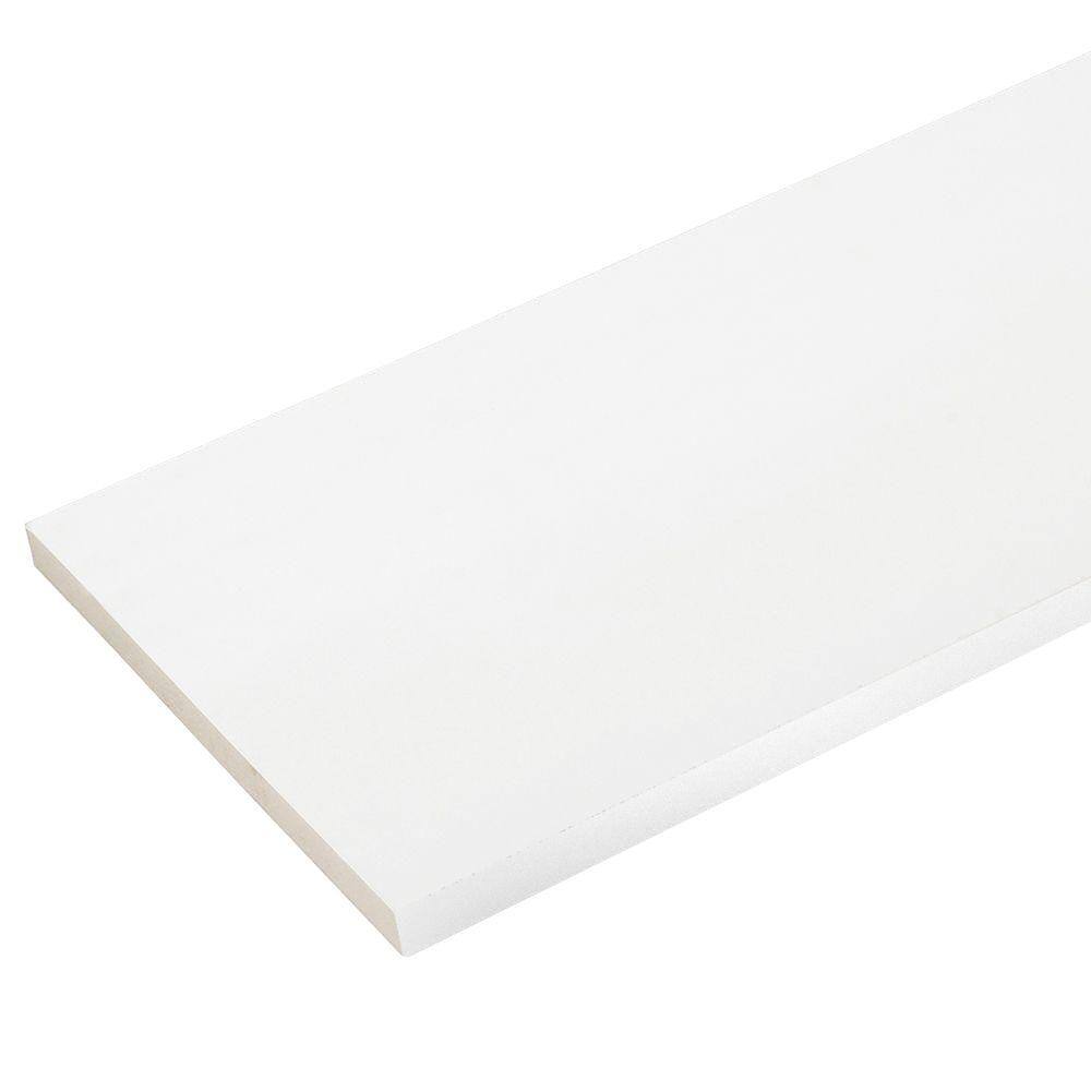 Veranda 34 in. x 11-14 in. x 8 ft. White PVC Trim (3-Pack) 827000007