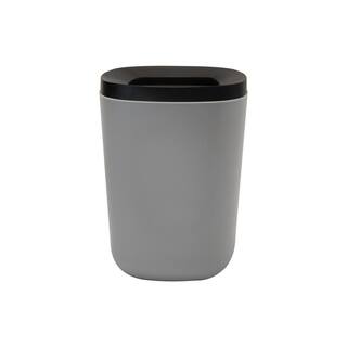 Bath Bliss Freestanding Wastebasket with Lid in Grey (2-Piece) 10007-GREY